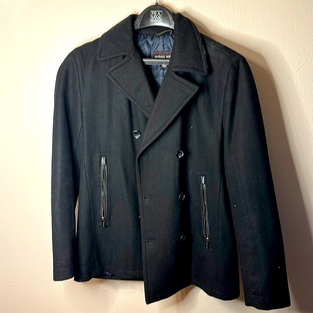 Michael Kors Black Pea Coat - Medium